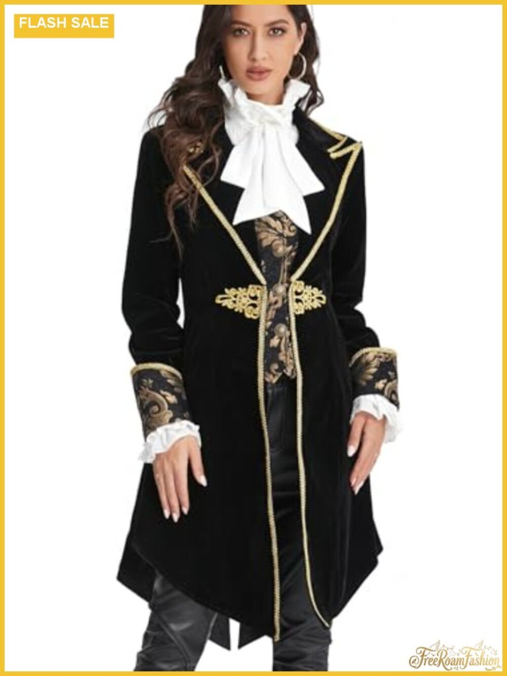 Womens Steampunk Victorian Velvet Jacket Renaissance Tailcoat Cosplay Coat
